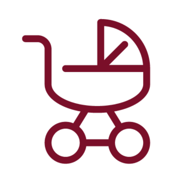 Baby stroller. Doulas of Baltimore newborn care class.