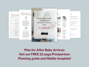Multi page preview of Postpartum Planning Guide from Doulas of Baltimore