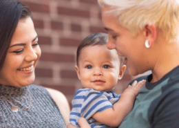 A family enjoys sunshine and all Baltimore has to offer families.