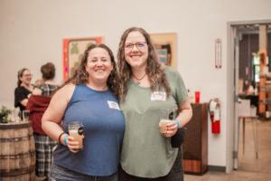 Emily Pelton and Deborah (Debbie) Bailey smile at their 10th Birthday Celebration!