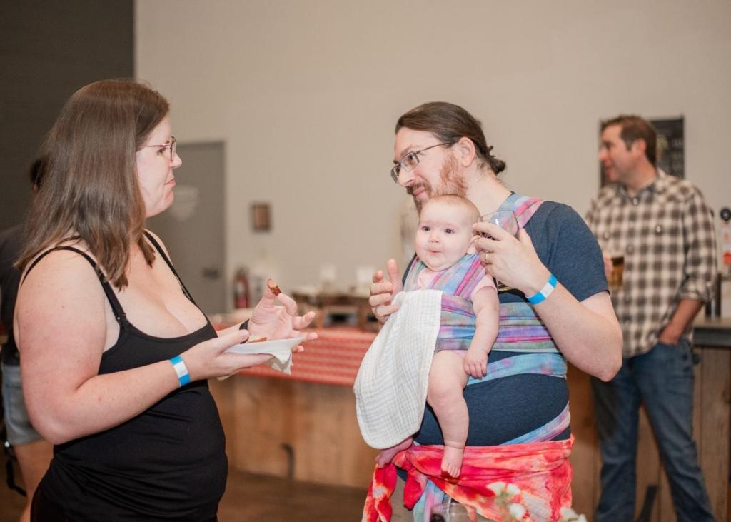 Clients of Doulas of Baltimore enjoy food and fun at UNION craft brewing.