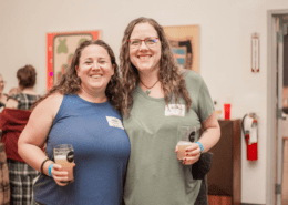 Emily Pelton and Debbie Bailey, owners of Doulas of Baltimore, enjoy a party in honor of their 10th Birthday.