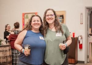 Emily Pelton and Deborah (Debbie) Bailey smile at their 10th Birthday Celebration!